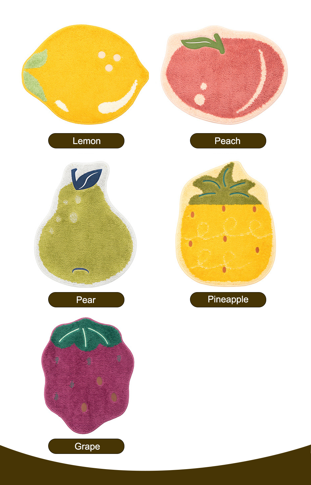 Bathroom Non-slip Fruit Floor Mat -8